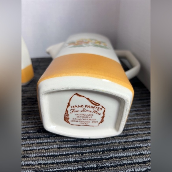 Vintage Hand Painted Fire-Stone Ware Underglazed Grand Bahama Japan 4907 - Picture 13 of 15